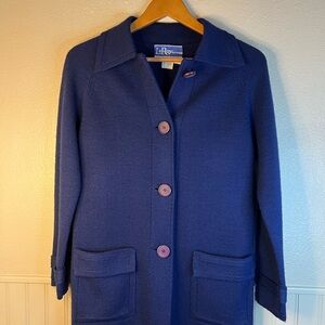 Vintage LeRoy Knit Virgin Wool Cardigan